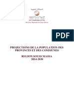 Projections de Population 2014-2030. Région Souss Massa