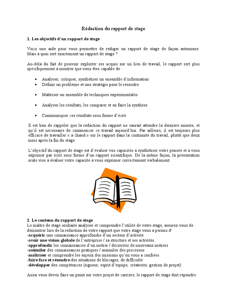 Guide de rédaction d'un rapport de stage | PDF | Sociétés | Connaissances