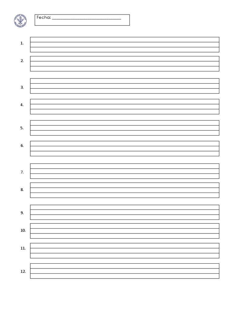 Formato Renglón Cuaderno de Español Primer Grado - 1 | PDF