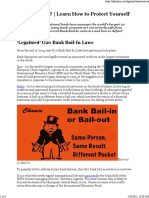 Bank Bail-Ins? - Learn How To Protect Yourself