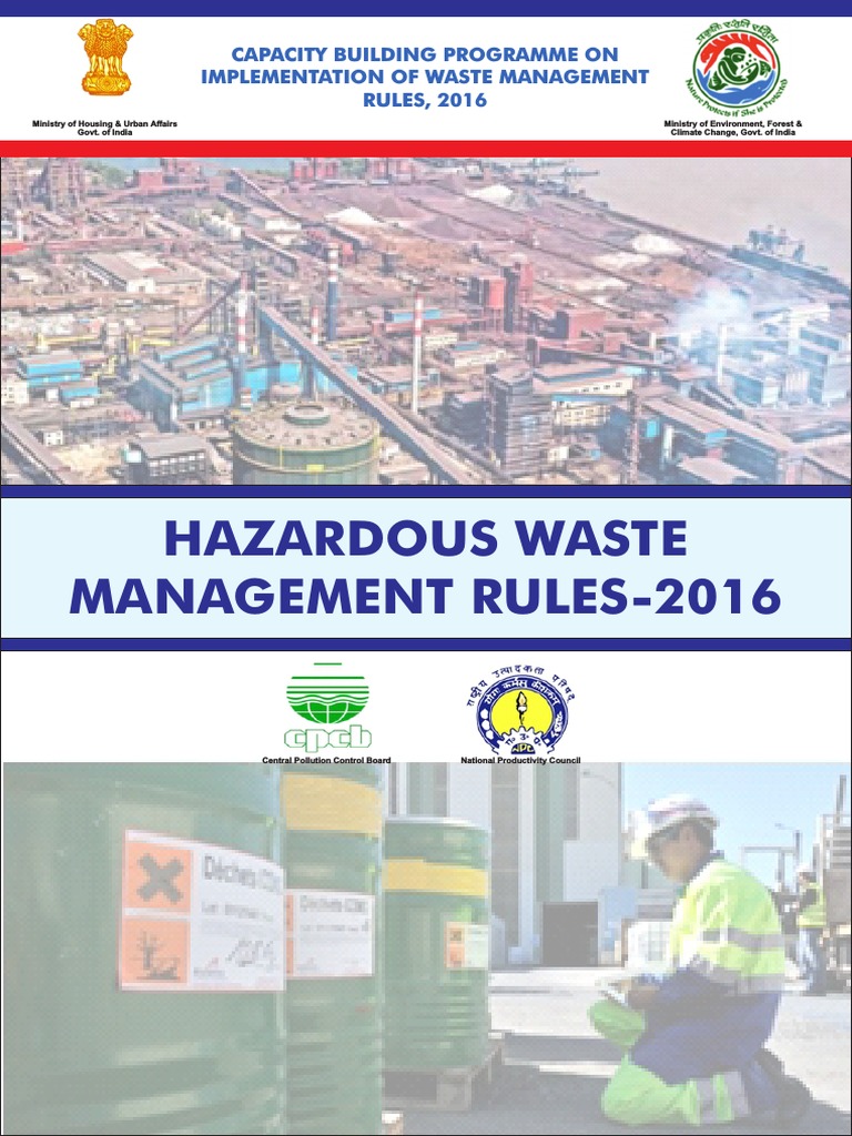 Hazardous Waste Management Rules 2016 PDF Hazardous Waste Waste