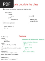 We Can Write Member Function Out Side The Class