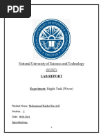 National University of Sciences and Technology (NUST) : Lab Report