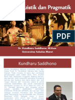 Sosiolinguistik Dan Pragmatik by DR Kundharu Saddhono