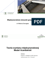 02 Teoria Wymiany Międzynarodowej - Model Ricardiański