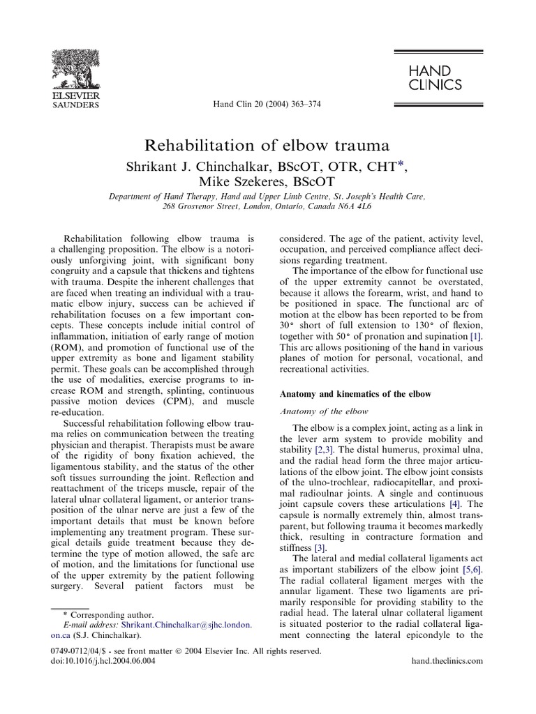 Coyle Method for Radial Head Rehab | PDF | Elbow | Anatomical Terms Of ...