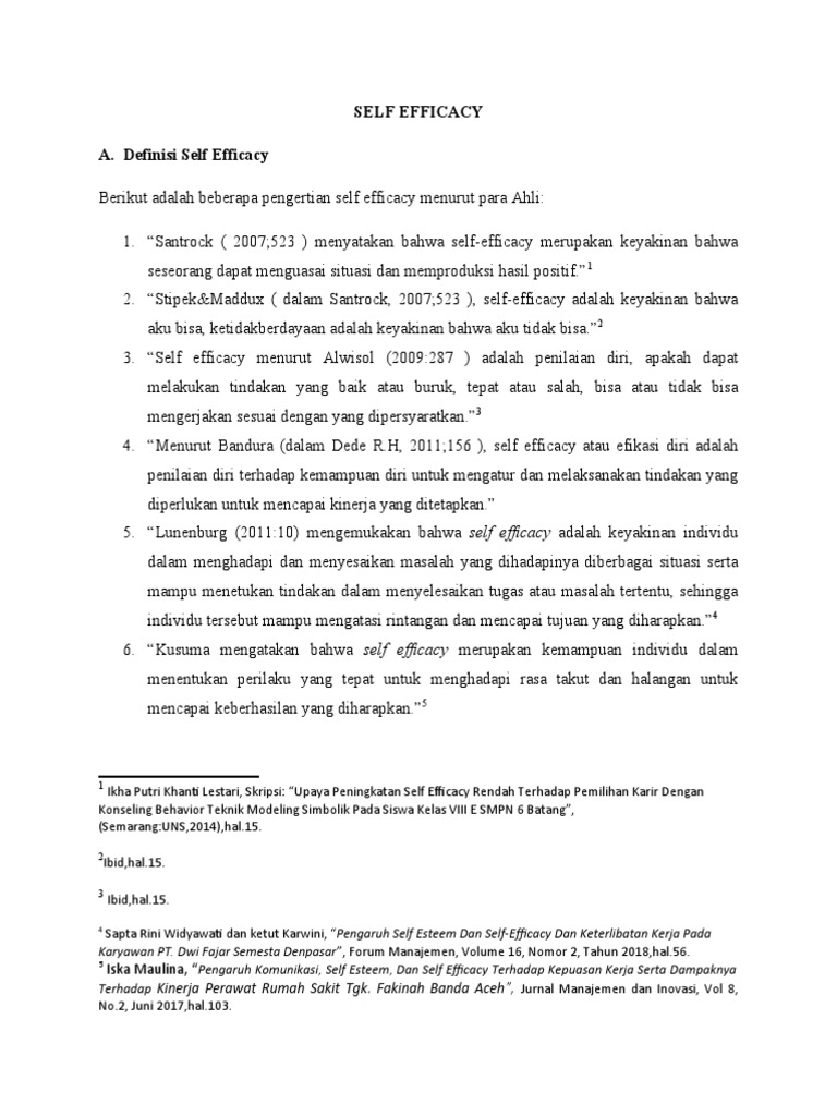 Self Efficacy Pdf