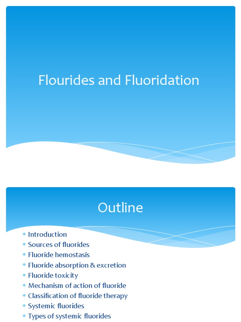 Flourides and Fluoridation | PDF | Tooth Enamel | Fluoride