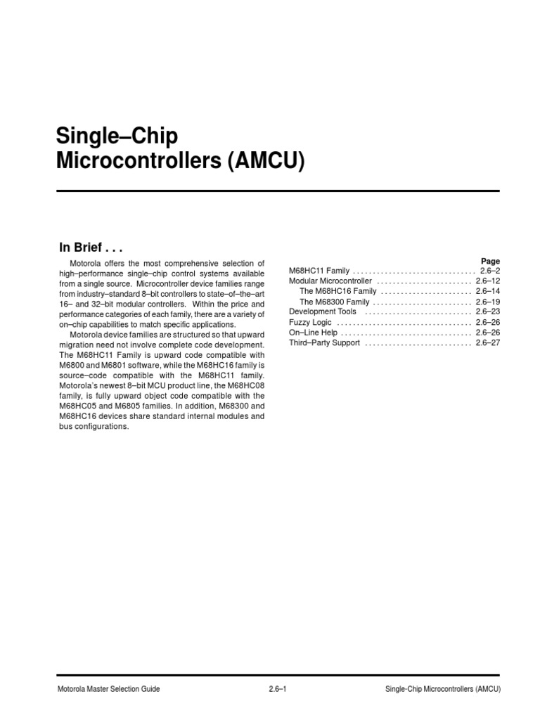 Single-Chip Microcontrollers (AMCU) : in Brief - . | PDF ...