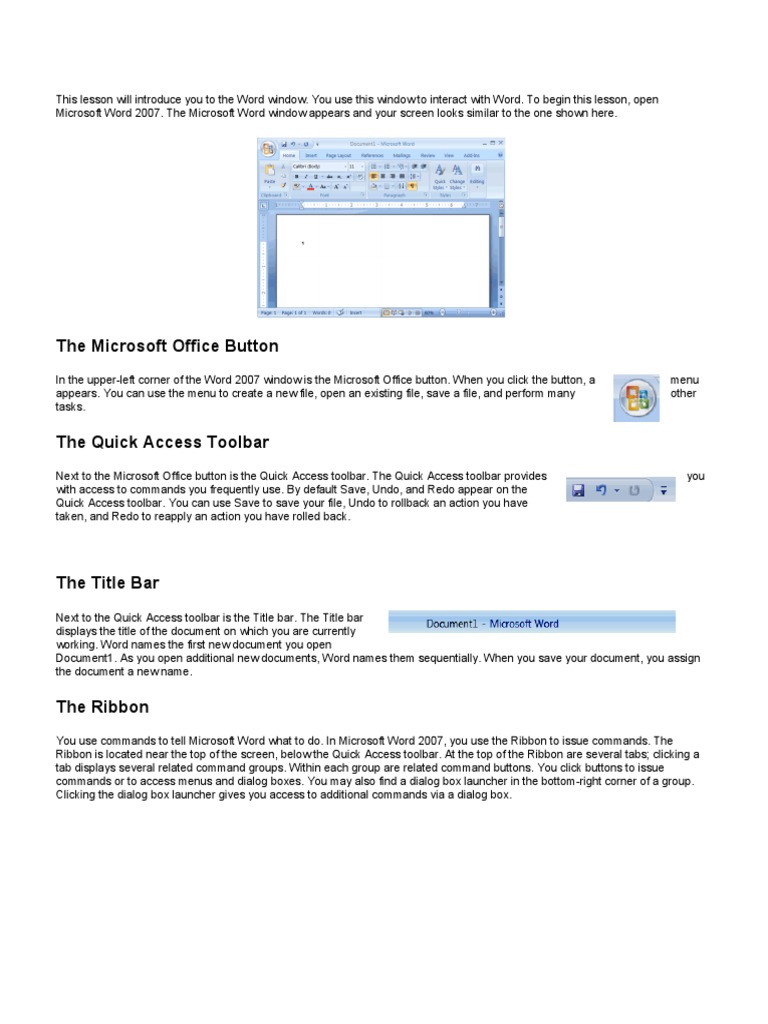 Lab 1 - MS Word (Part 1) | PDF | Window (Computing) | Microsoft Word