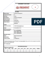 Programme: Assignment Cover Sheet