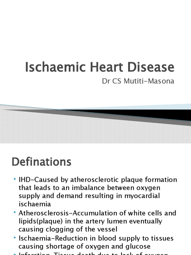 Ischaemic Heart Disease Overview | PDF | Coronary Artery Disease ...