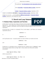 Branch and Loop Statements: 5.1 Boolean Values, Expressions and Functions