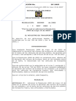 11 Resolución 909 - 2005 Adicion Ubicación de Placas