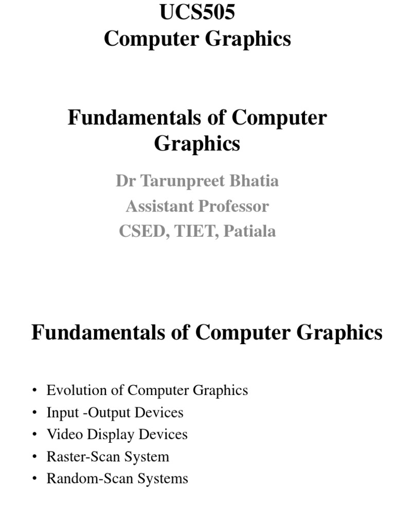Computer Graphics Fundamentals Overview | PDF | Computer Graphics | Pixel