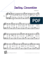 OH MY DARLING CLEMENTINE Spartito Pianoforte Makingmusicfun-net