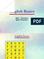 English Basics: ABC - Numbers Basic Phonetics