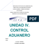 Unidad Iv. Control Aduanero
