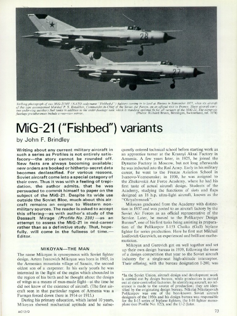 Mig 21 Fishbed | PDF