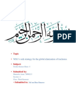 Topic - Subject:: WHO's Safe Strategy For The Global Elimination of Trachoma