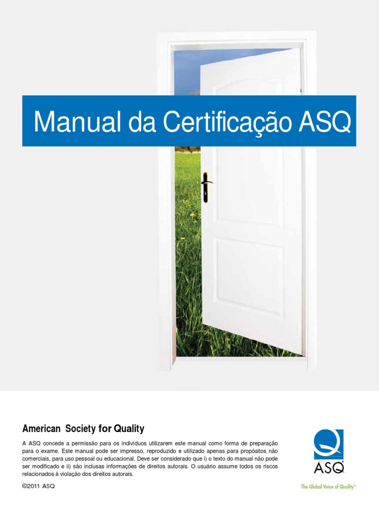 Manual Certificação ASQ | PDF | Tempo | Teste (avaliação)