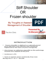 The Stiff Shoulder OR Frozen Shoulder: My Thoughts On Assessment and Management of Shoulder Stiffness