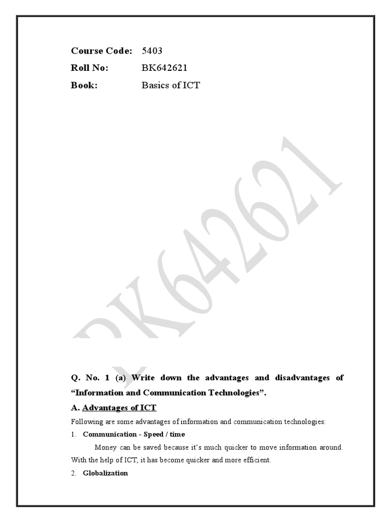 Course Code 5403: ICT Overview | PDF | Computer Programming | Multimedia