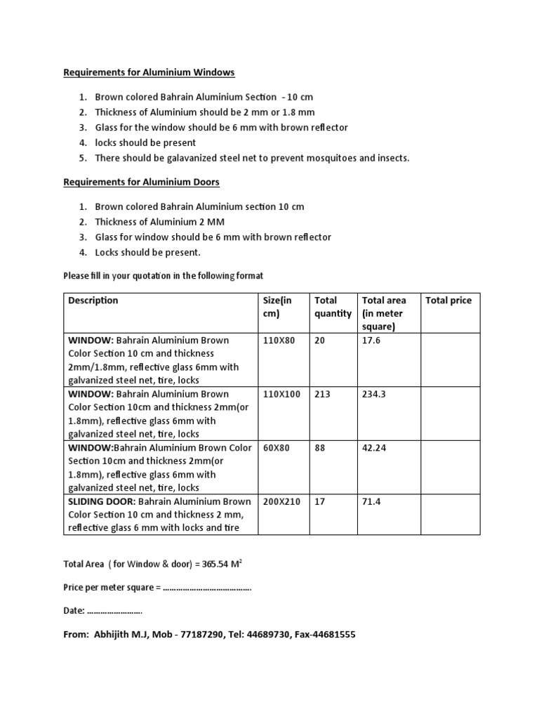 Quotation Letter Sample For Glassware Page 3 | Glass Quotation Frame