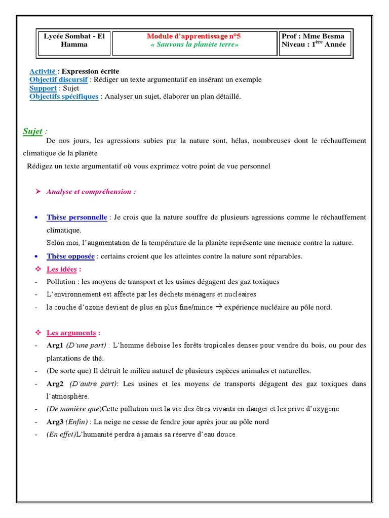 Exemple De Texte Argumentatif Sur La Famille Nombreuse  hamanbe
