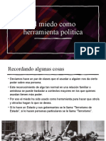 El miedo como herramienta política