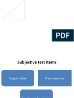 Subjective Test Items