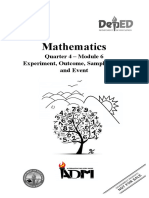 Mathematics: Quarter 4 - Module 6 Experiment, Outcome, Sample Space and Event