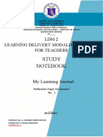 Study Notebook: LDM 2 Learning Delivery Modalities Course For Teachers