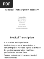 Download Medical Transcription Industry by rohitpatel203 SN51108891 doc pdf