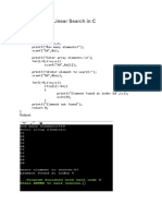 Implementing Linear Search in C: Output