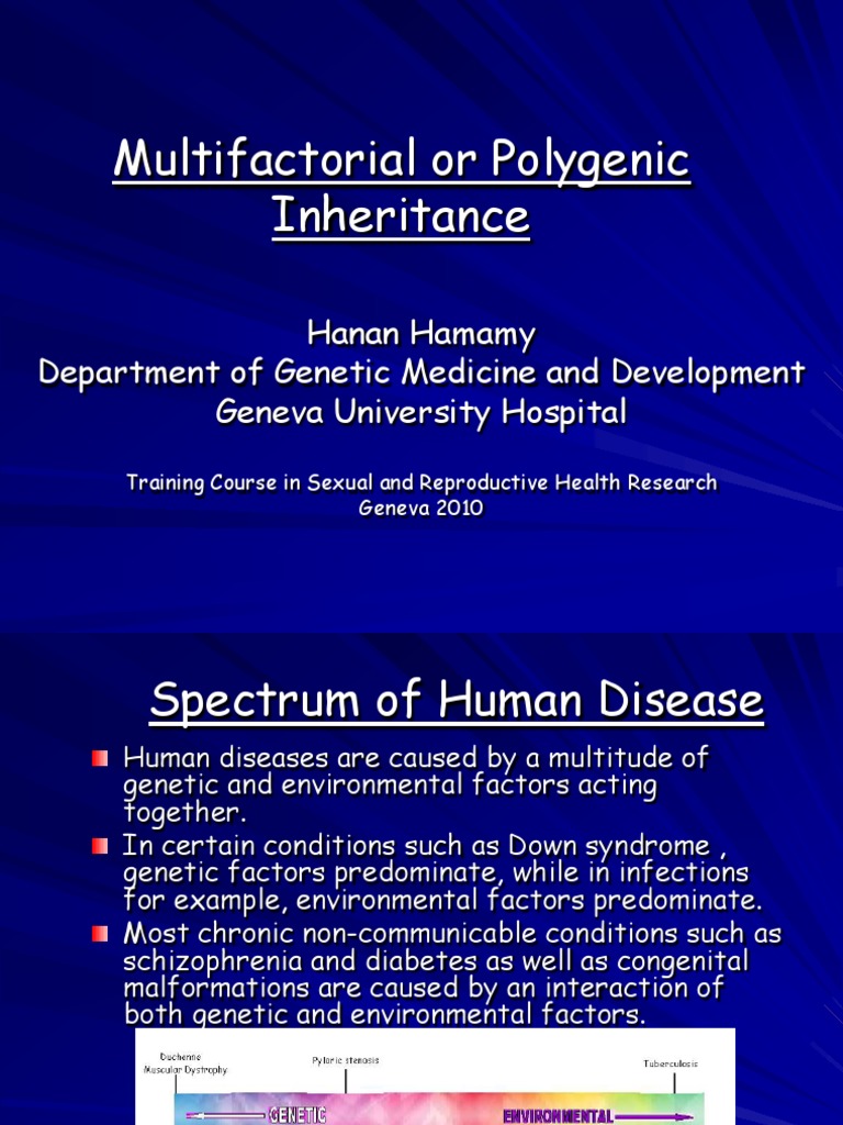Multifactorial Inheritance in Human Disease | PDF | Quantitative Trait ...