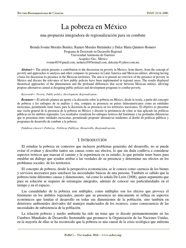 La Pobreza en México | PDF | Pobreza | Pobreza e indigencia