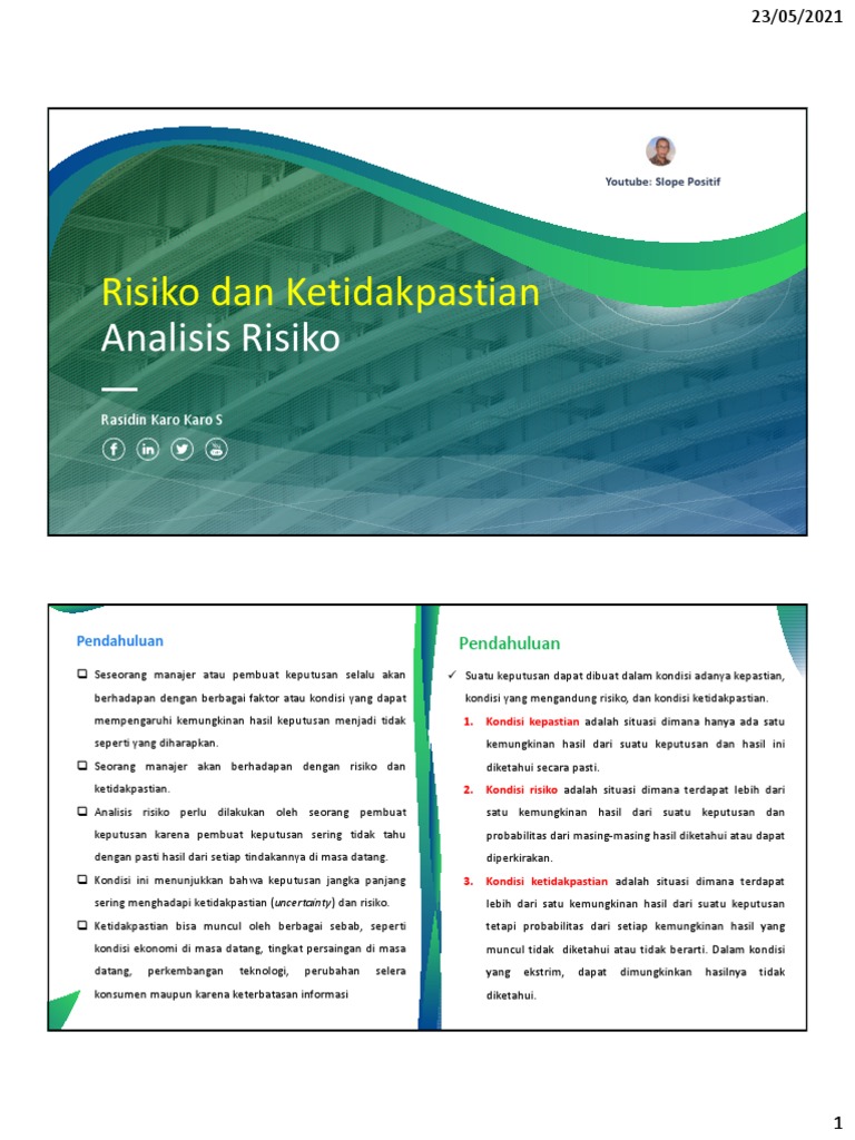 Analisis Risiko Proyek A dan B | PDF