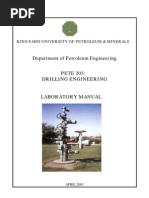 Drilling Engineering Laboratory Manual (King Fahd University)