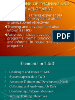 Dimensions of Training and Development