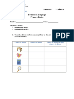 Evaluación LENGUAJE primero básico