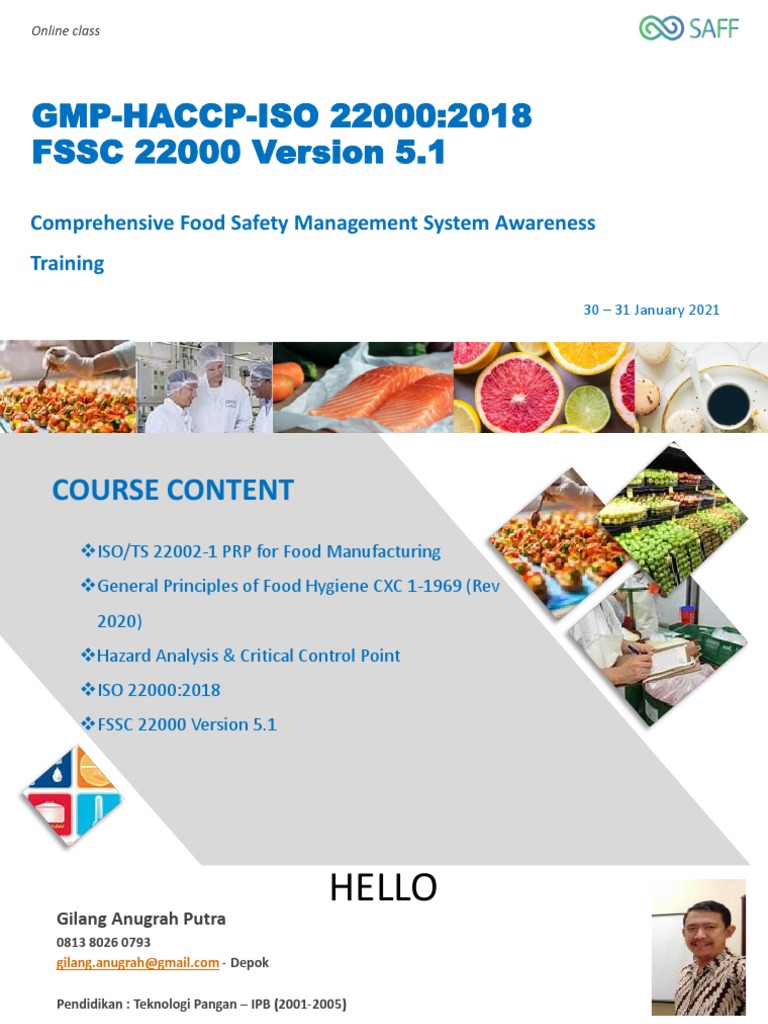 GMP & HACCP Day 1 | PDF | Verification And Validation | Hazard Analysis ...
