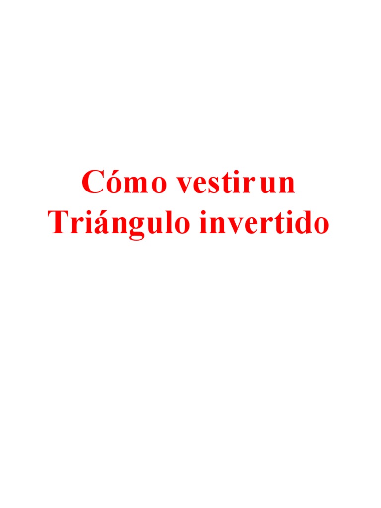 Guía de Estilo para Cuerpo Triángulo Invertido | PDF | Cuerpo humano ...