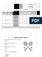9 10 Badminton Unit - Quiz and Blueprint