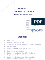 Usmca Customs & Trade Facilitation: Deep Sengupta, LL.M Ceo, DSG Global, LLC Mobile: 415-741-7256