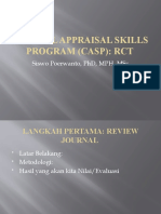 Critical Appraisal Skills Program (Casp) : RCT: Siswo Poerwanto, PHD, MPH, MSC