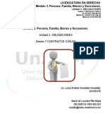 Unidad 3. Obligaciones Sesión 7 Contratos Civiles