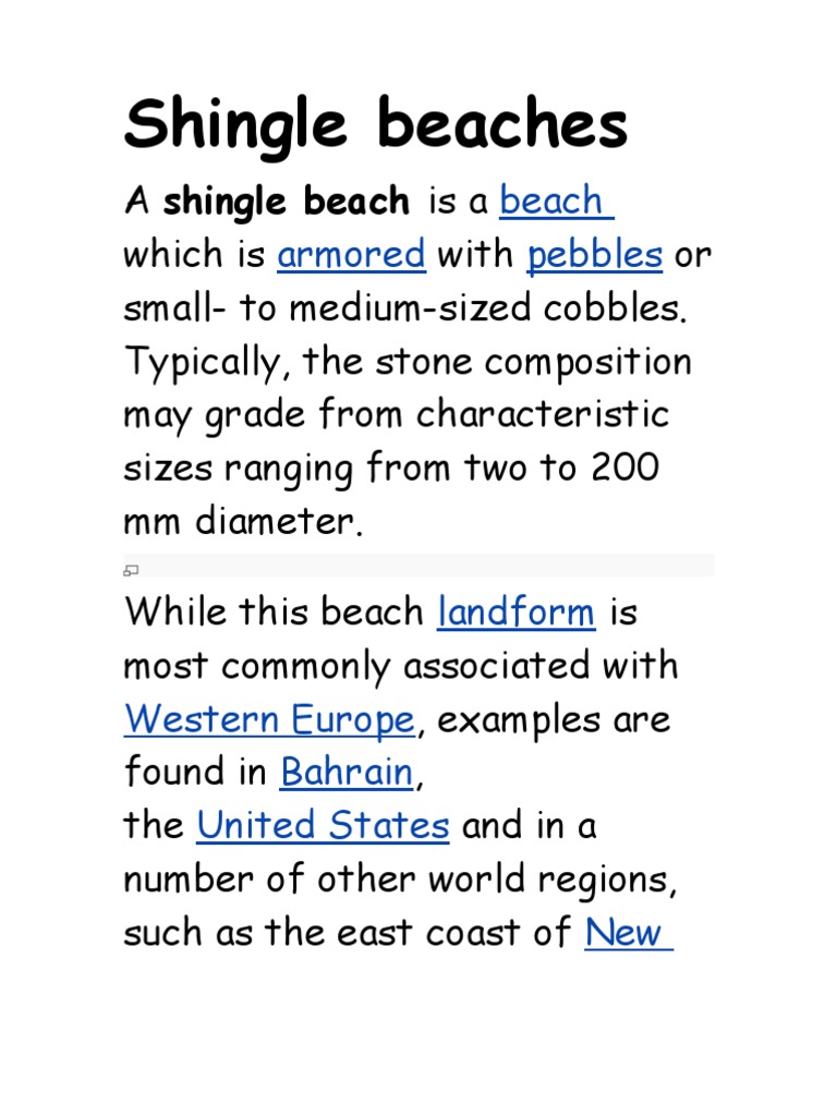 Understanding Shingle Beaches and Ecosystems | PDF