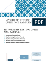 7 Hypothesis Testing With One Sample
