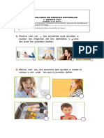 Guía de Ciencias Naturales 1° Básico: Sentidos y su cuidado